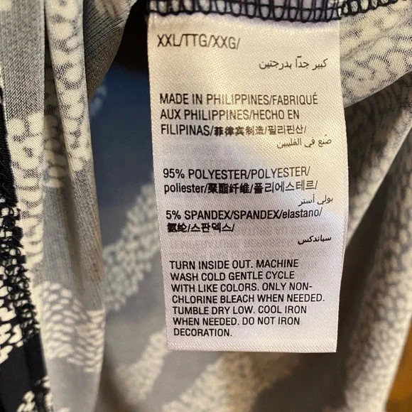 JM Collection Navy and Gold Zebra Print woman’s Top, XXL - Picture 5 of 5